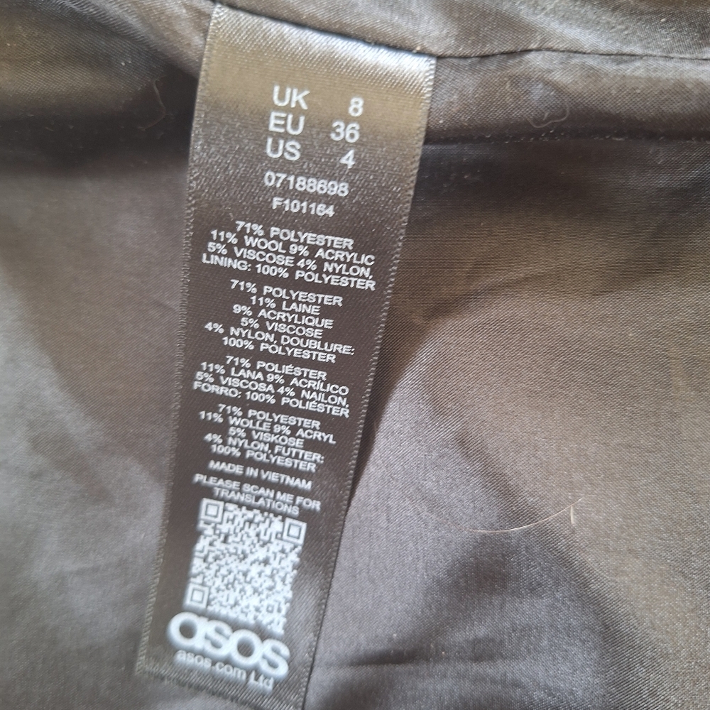 ASOS Women's Dark Gray/Olive Green Coat - Picture 9 of 10